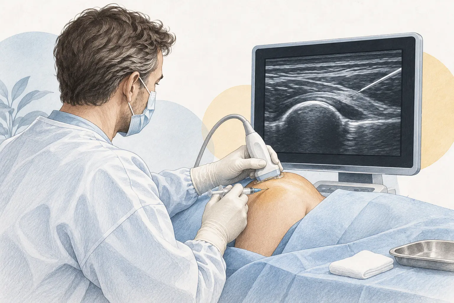 An outpatient procedure performed under ultrasound guidance. Medical content prepared by: Tomasz Poboży - orthopaedic surgeon.