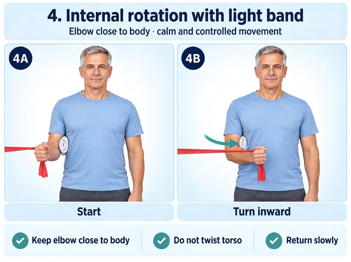 Internal rotation with a light band. Medical content prepared by: Tomasz Poboży - orthopaedic surgeon.