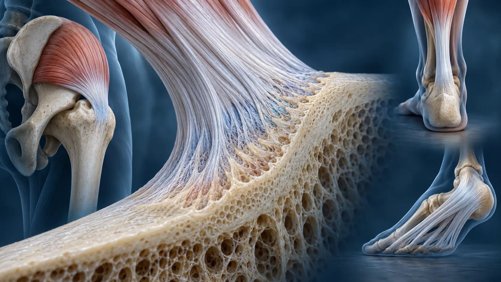 Tendon structure and its attachment to bone. Medical content prepared by: Tomasz Poboży - orthopaedic surgeon.