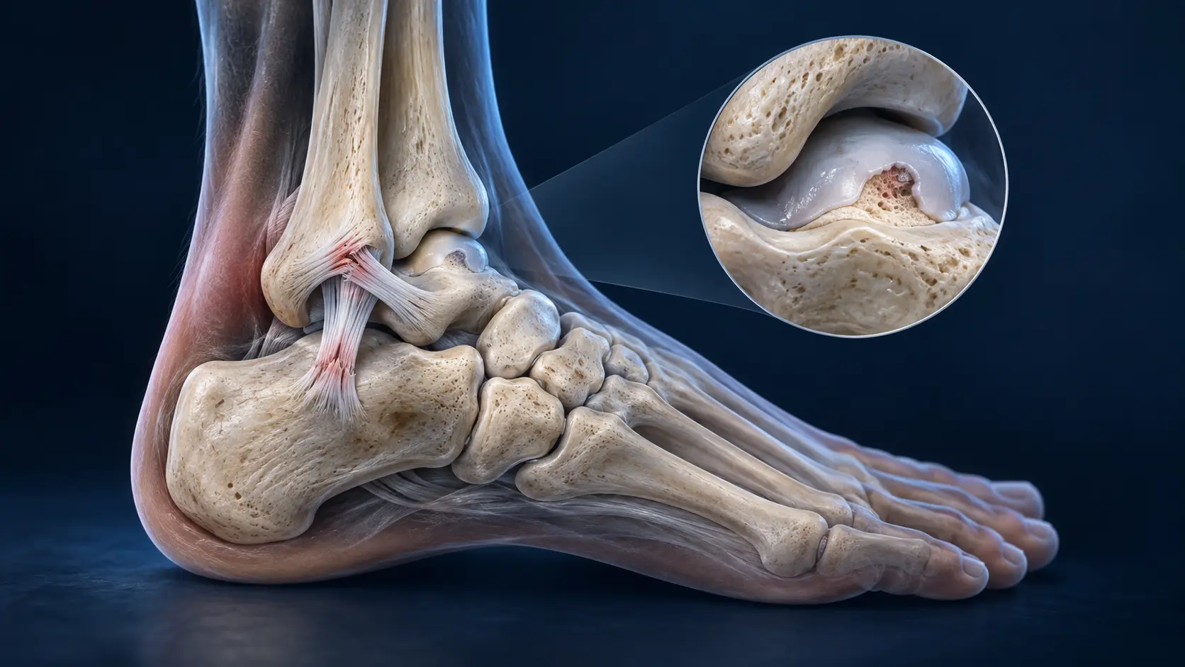 Lateral ankle ligaments and talar cartilage injury. Medical content prepared by: Tomasz Poboży - orthopaedic surgeon.