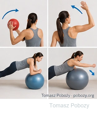 Postoperative rehabilitation: Examples of late-stage shoulder exercises preparing for return to sport after Bankart repair. Prepared by Tomasz Poboży — orthopaedic surgeon.
